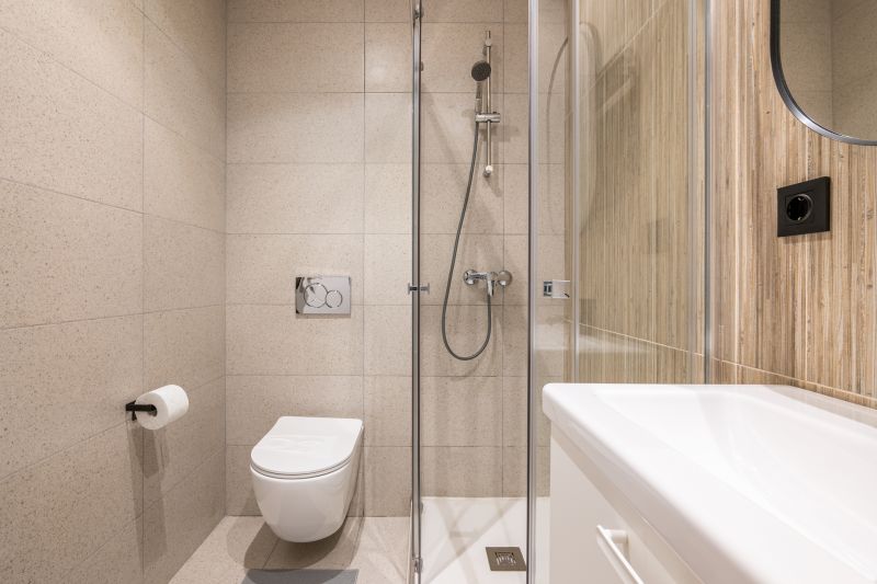 Shower with Space-Saving Storage